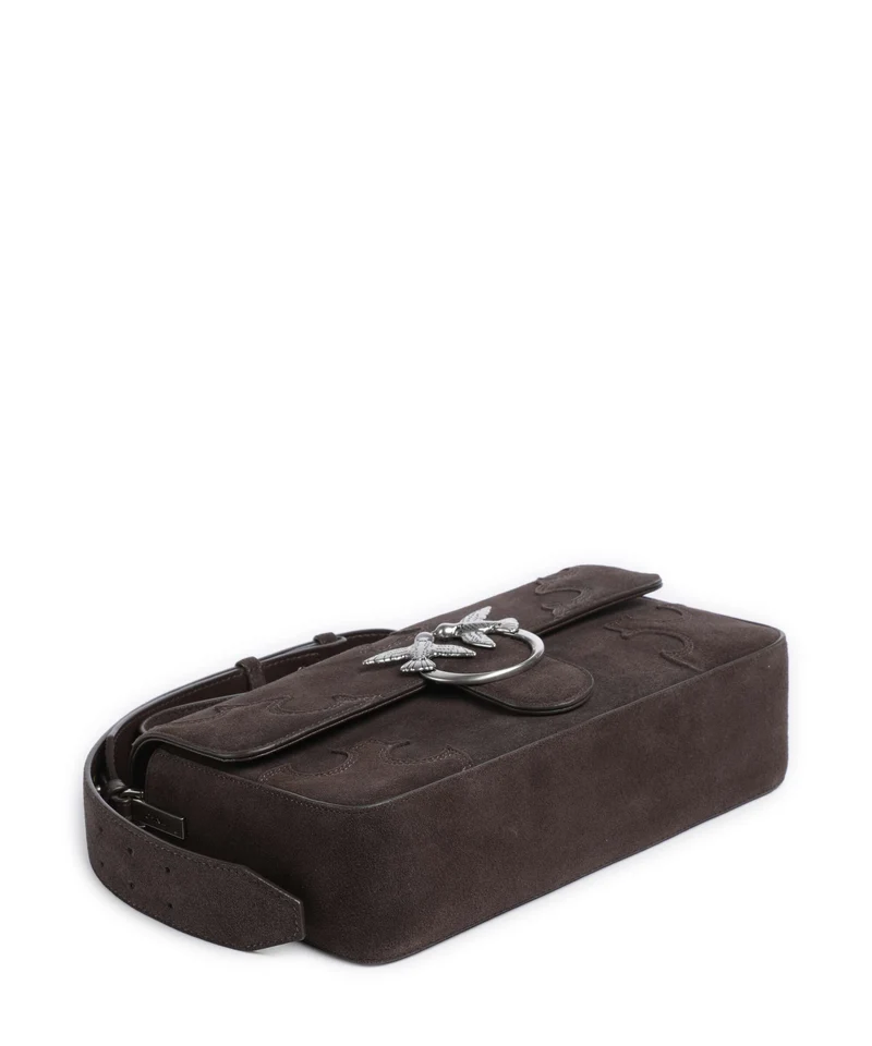 Pinko Love One Classic Slouchy Schultertasche marrone/chicco di caffe/old silver