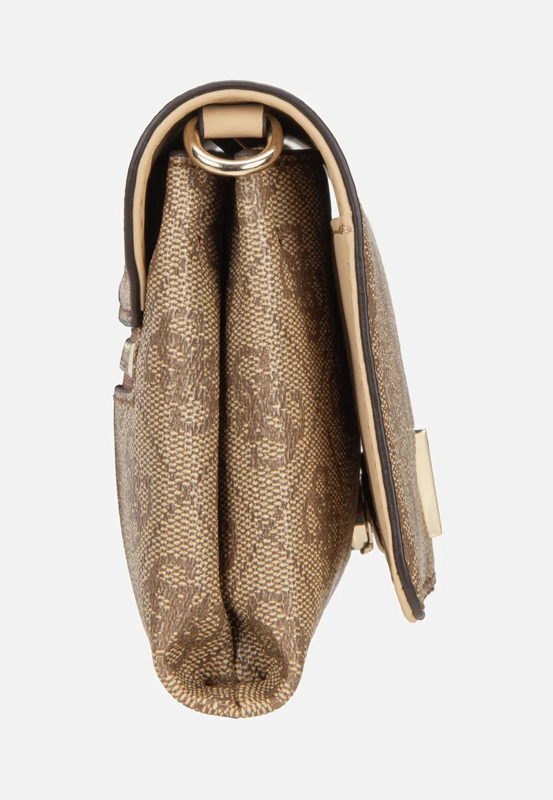 Noelle II Xbody Flap Organizer Latte Logo/Brown - Clutch