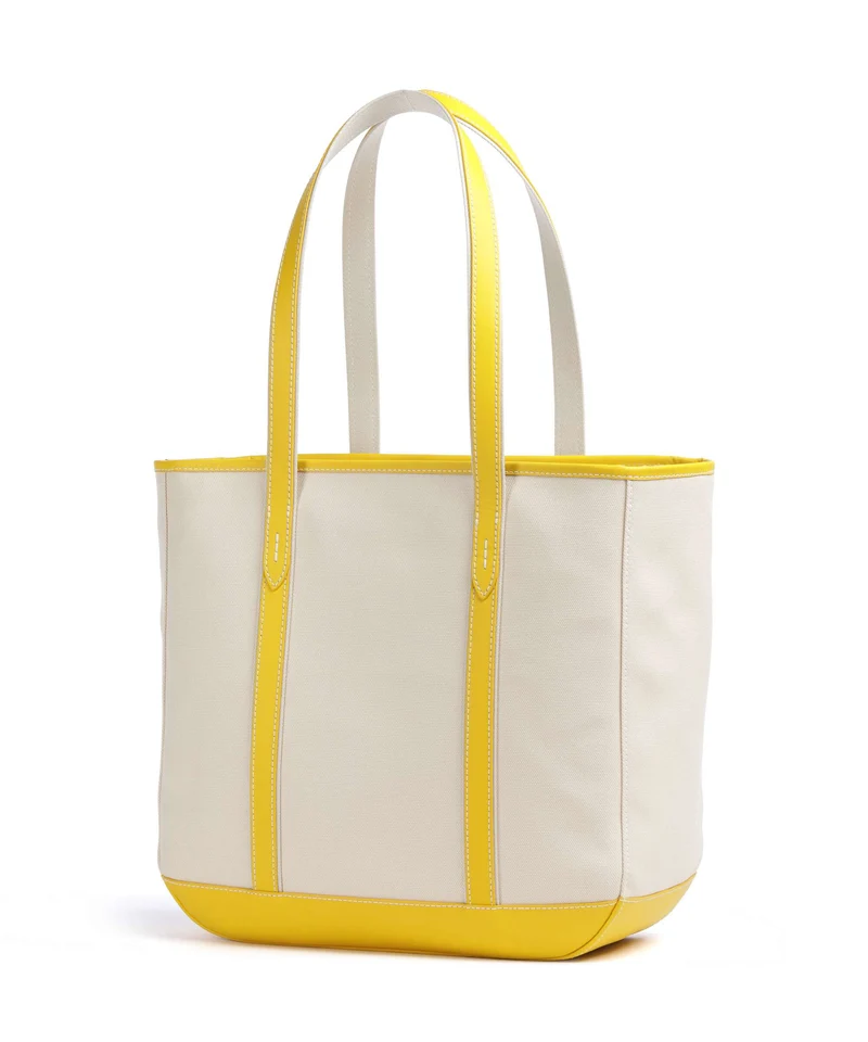 Polo Ralph Lauren Canvas Medium Shopper ecru/racing yellow
