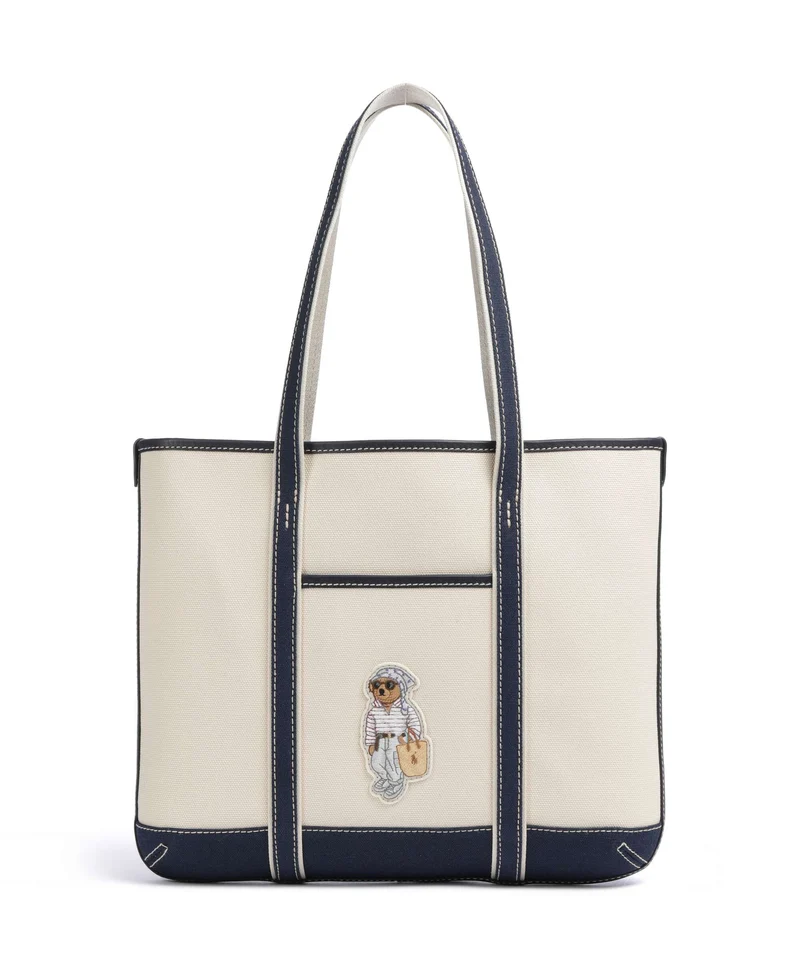 Polo Ralph Lauren Canvas Small Shopper ecru/newport navy