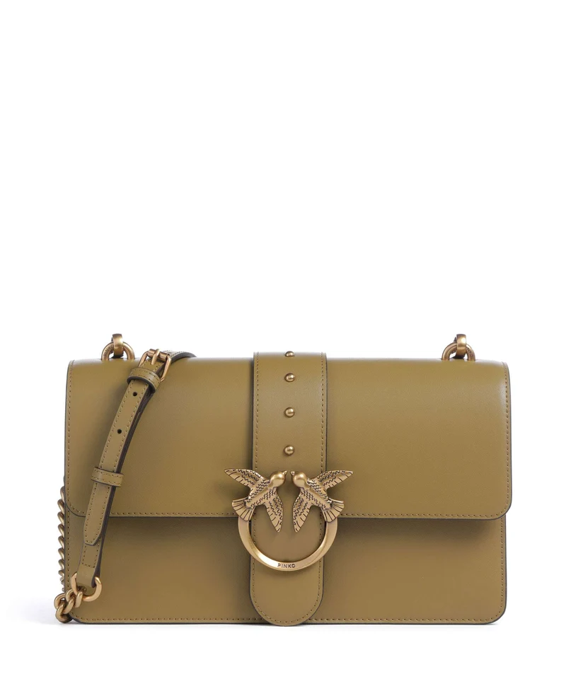 Pinko Love One Classic Umhängetasche verde canguro/antique gold