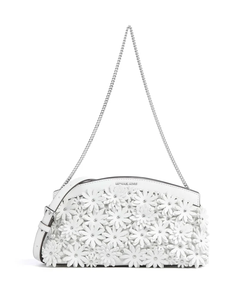 Michael Kors Athena Dome Chain Small Schultertasche optic white