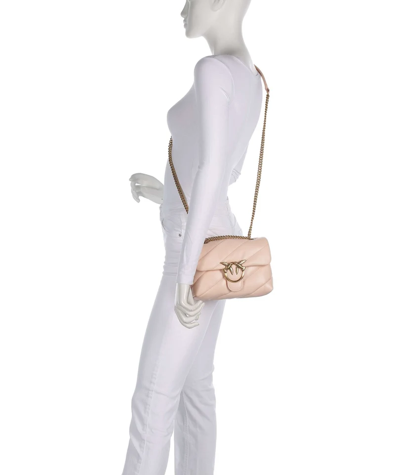 Pinko Love Puff Mini Schultertasche light pink/antique gold