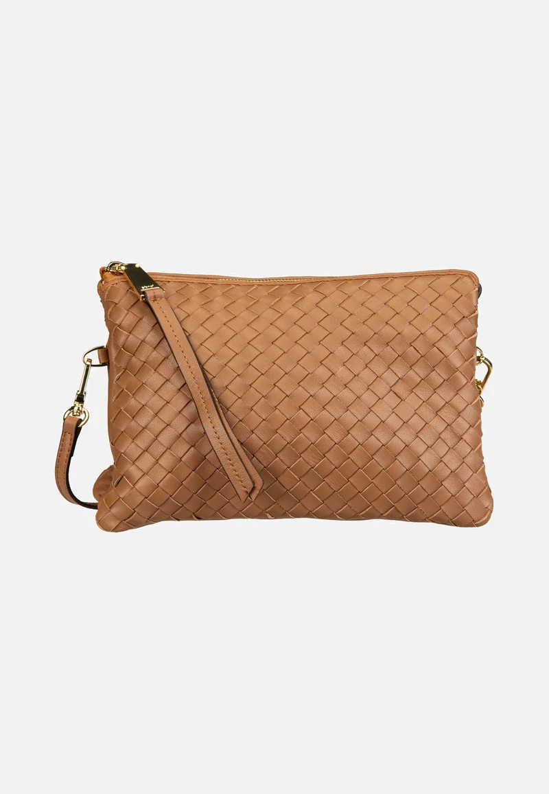 Threefold Piuma Weaving Cuoio - Crossbody Bag