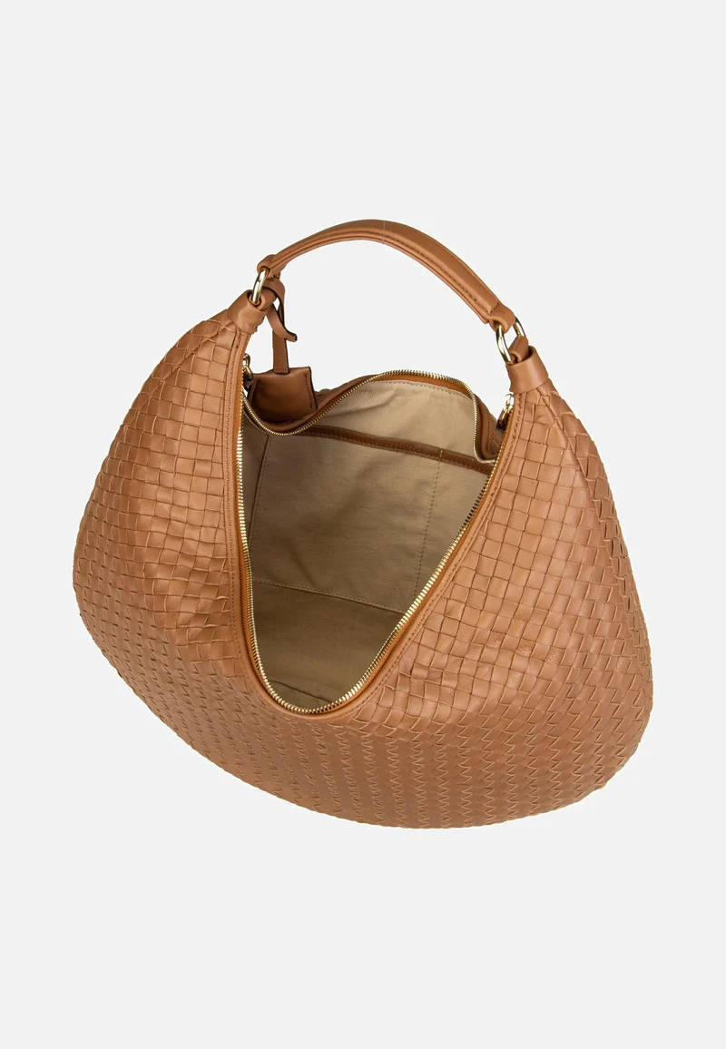 Nana Piuma Weaving Cuoio - Hobo Bag