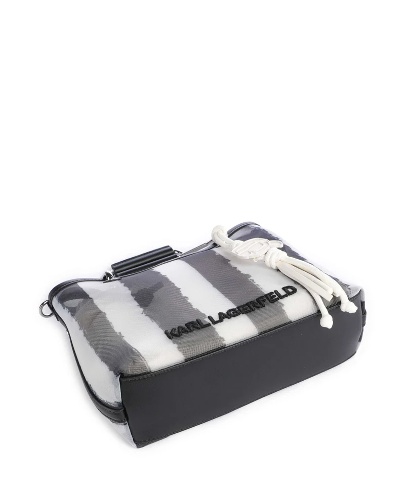 Karl Lagerfeld Ikon Small Handtasche black stripes