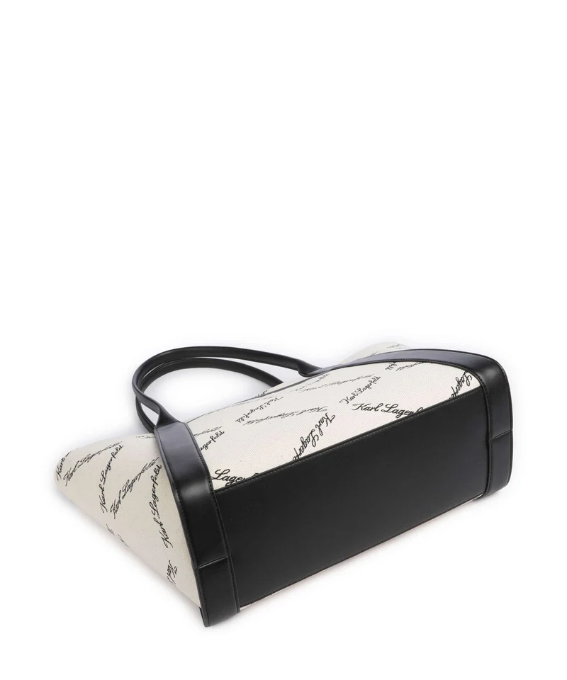Karl Lagerfeld K/Ville Small Shopper natural canvas/black