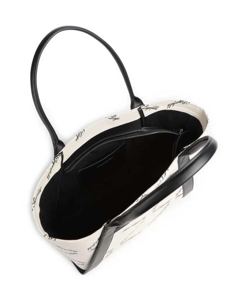 Karl Lagerfeld K/Ville Small Shopper natural canvas/black