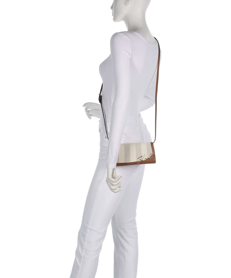 Karl Lagerfeld K/Signature Mini Umhängetasche natural canvas/tan