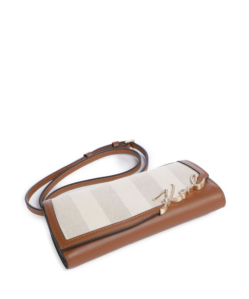 Karl Lagerfeld K/Signature Mini Umhängetasche natural canvas/tan