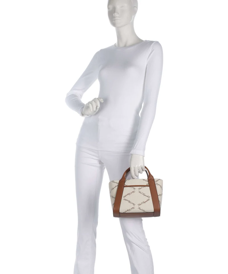 Karl Lagerfeld K/Ville Small Handtasche natural canvas/tan