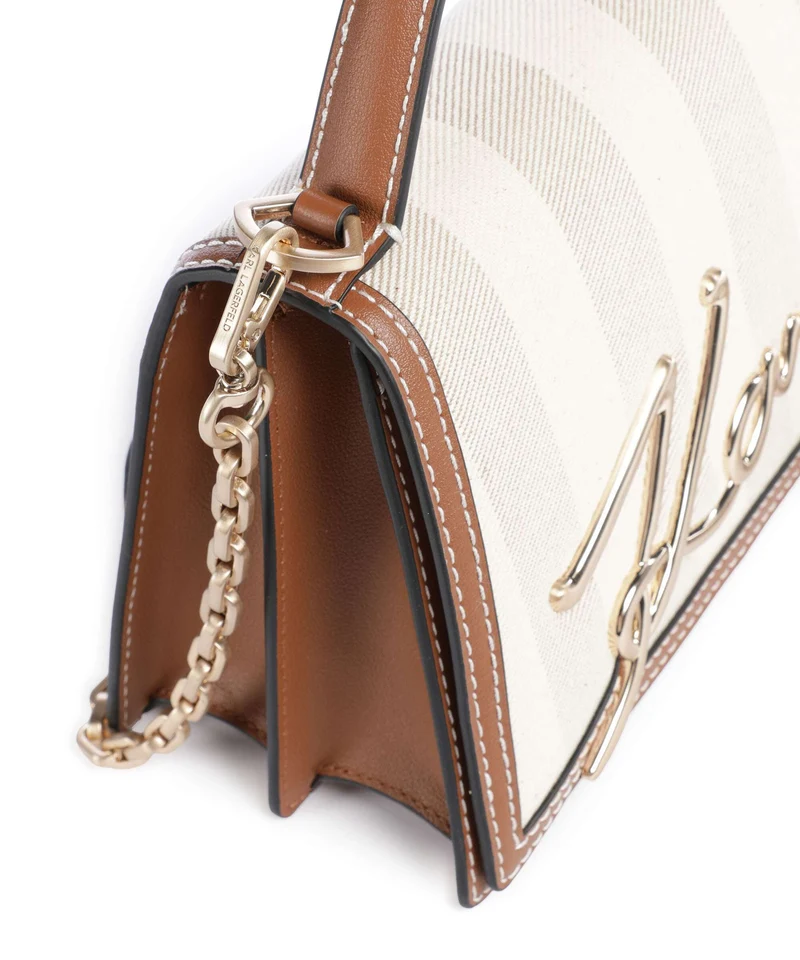 Karl Lagerfeld K/Signature 2.0 Medium Handtasche natural canvas/tan