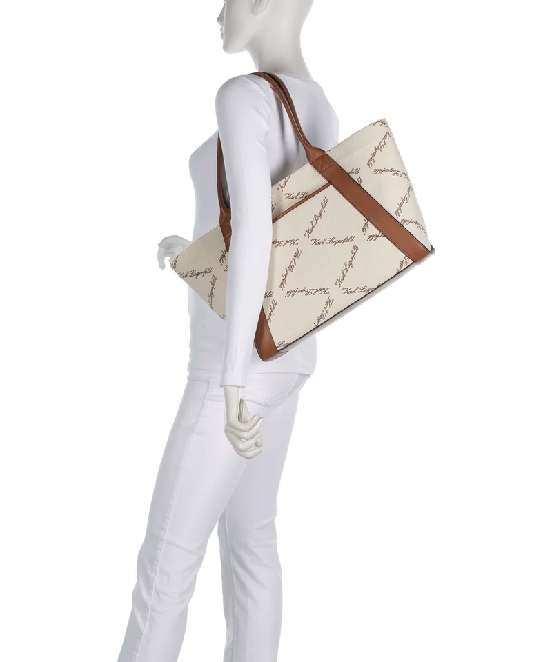 Karl Lagerfeld K/Ville Small Shopper natural canvas/tan