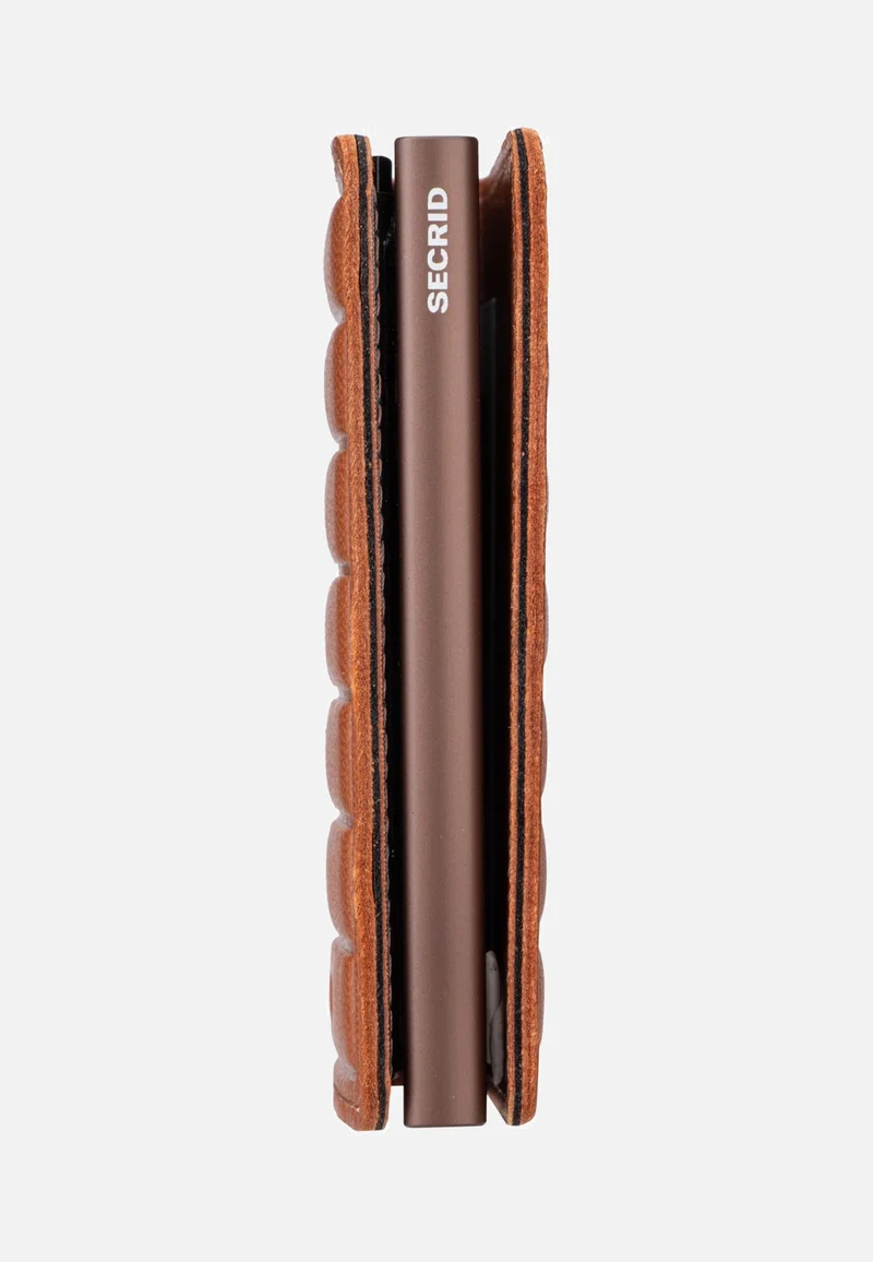 Slimwallet Emboss Lines Cognac+ - Portemonnaie