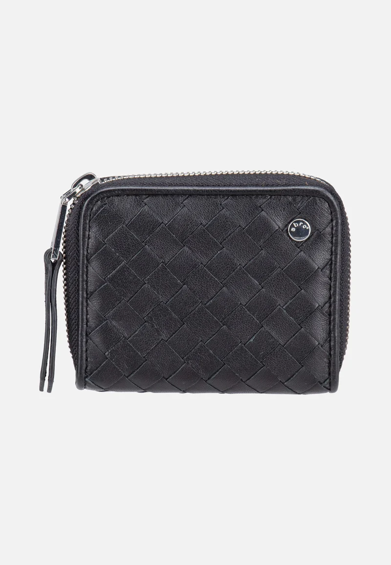 Piuma Weaving Mini Wallet Black/Nickel - Portemonnaie