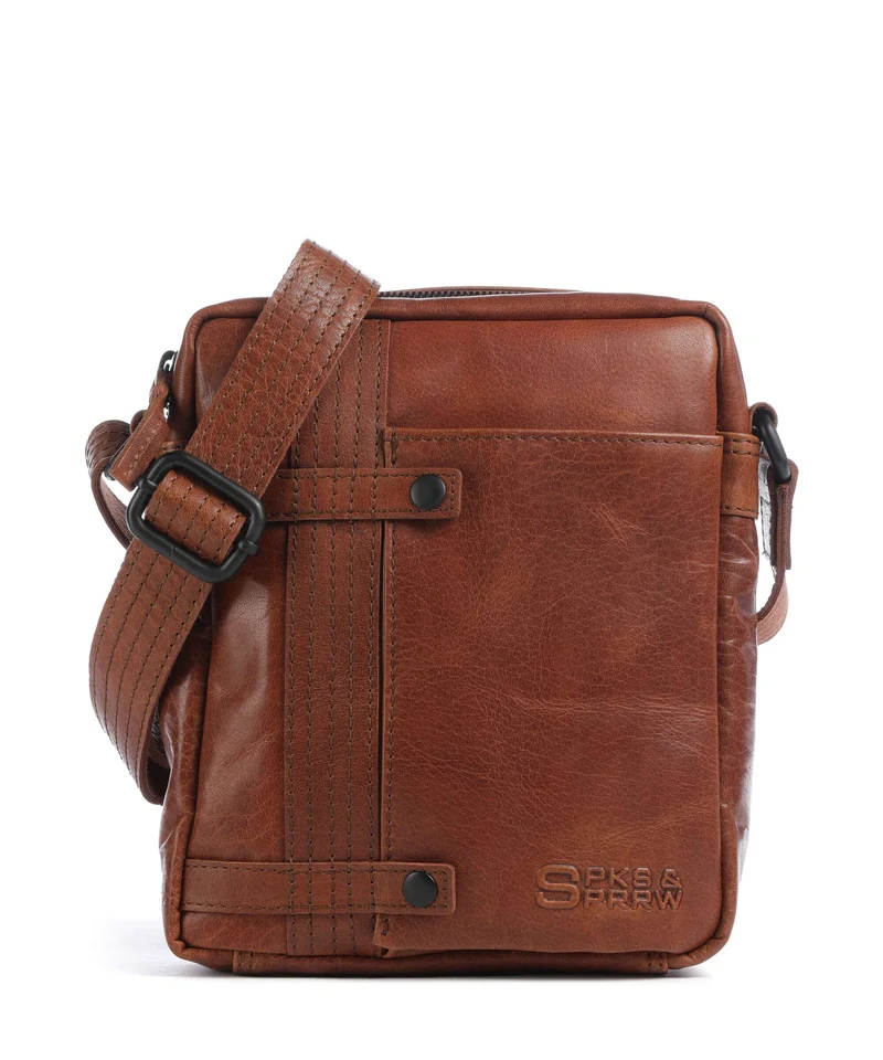 Spikes & Sparrow Bronco Benn Umhängetasche brandy