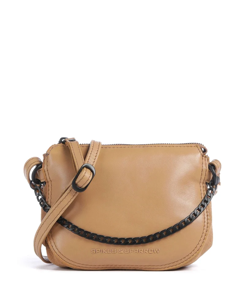 Spikes & Sparrow Suede Mix Delaine Umhängetasche camel