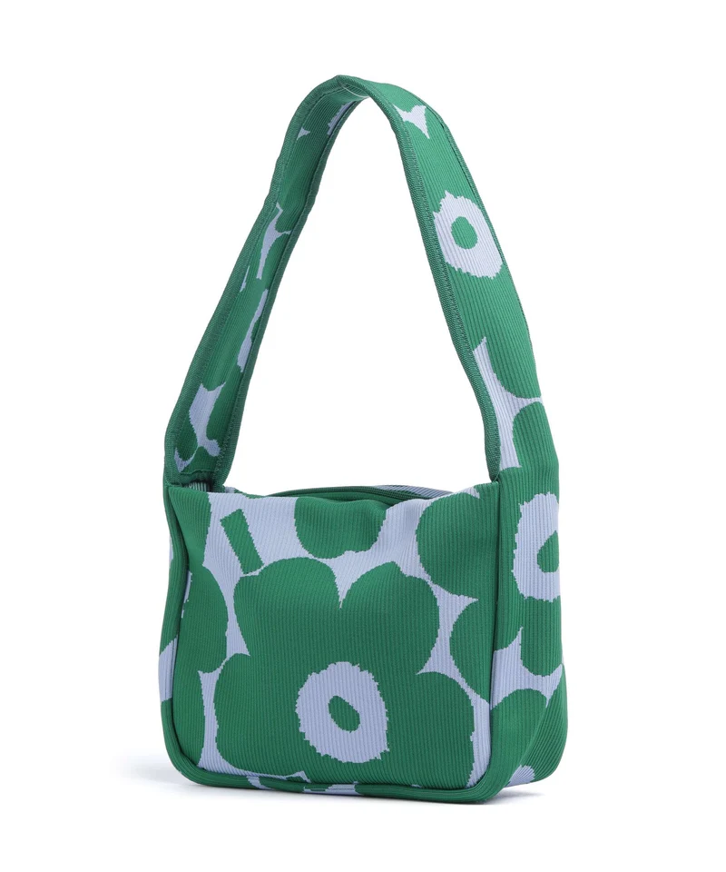 Marimekko Knitted Unikko Schultertasche dark green/blue