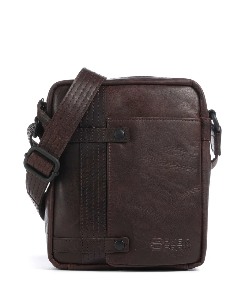 Spikes & Sparrow Bronco Benn Umhängetasche dark brown