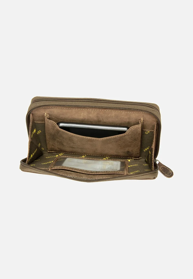 Vintage Leder Sattelbraun - Portemonnaie