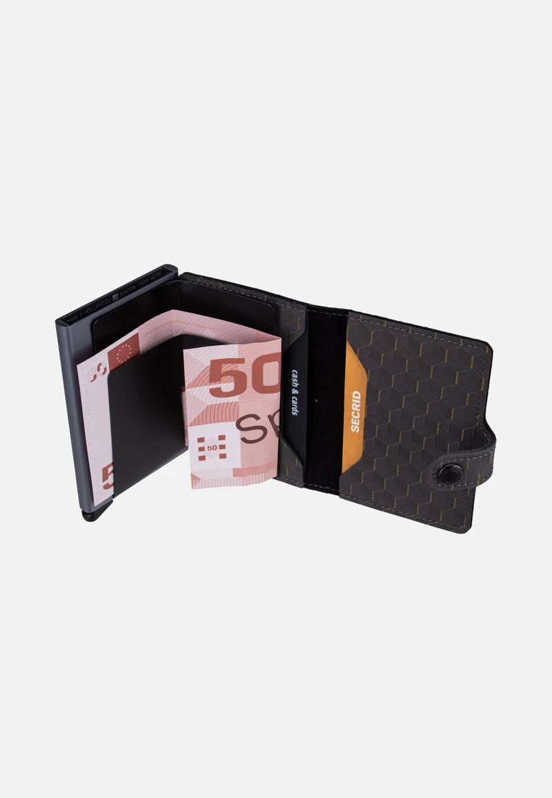 Miniwallet Optical Grey-Yellow - Portemonnaie