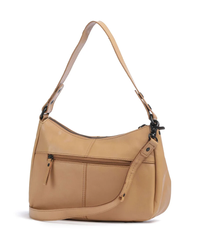 Spikes & Sparrow Suede Mix Jadeline Schultertasche camel