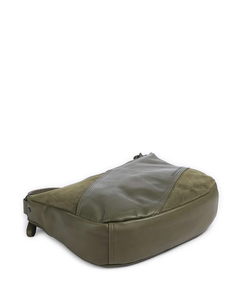 Spikes & Sparrow Suede Mix Lorain Umhängetasche green