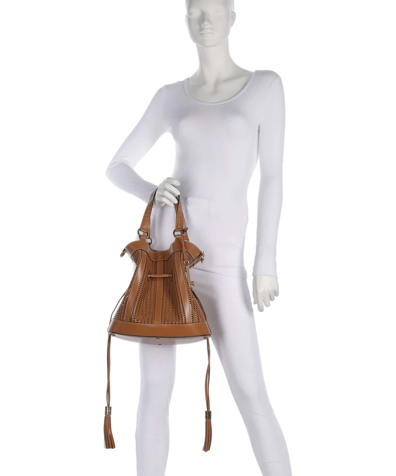 Lancel Premier Flirt M Bucket Handtasche camel