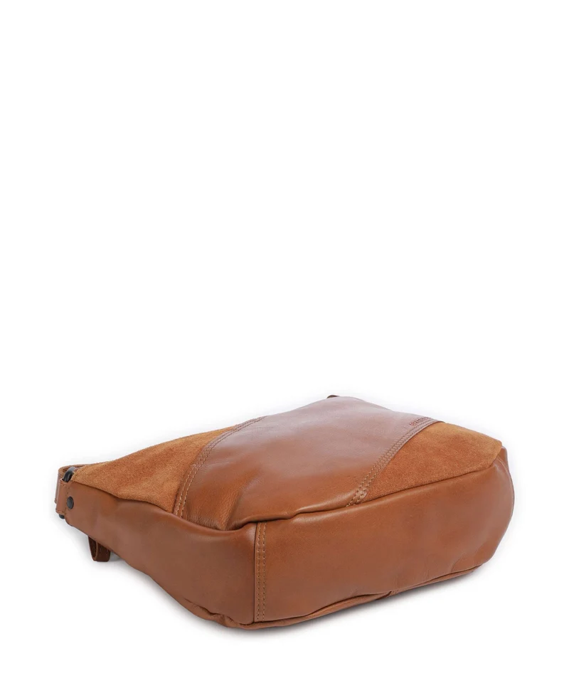 Spikes & Sparrow Suede Mix Lorain Umhängetasche brandy