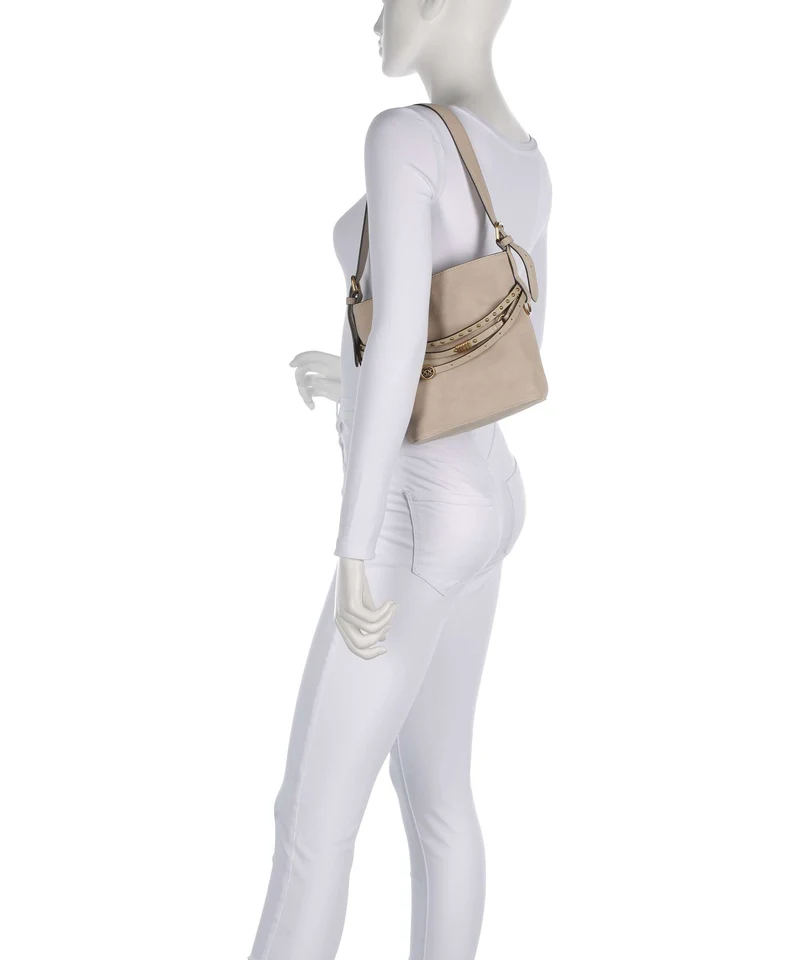 Pinko Belt Mini Bucket Handtasche beige/grigio fumo/antique gold