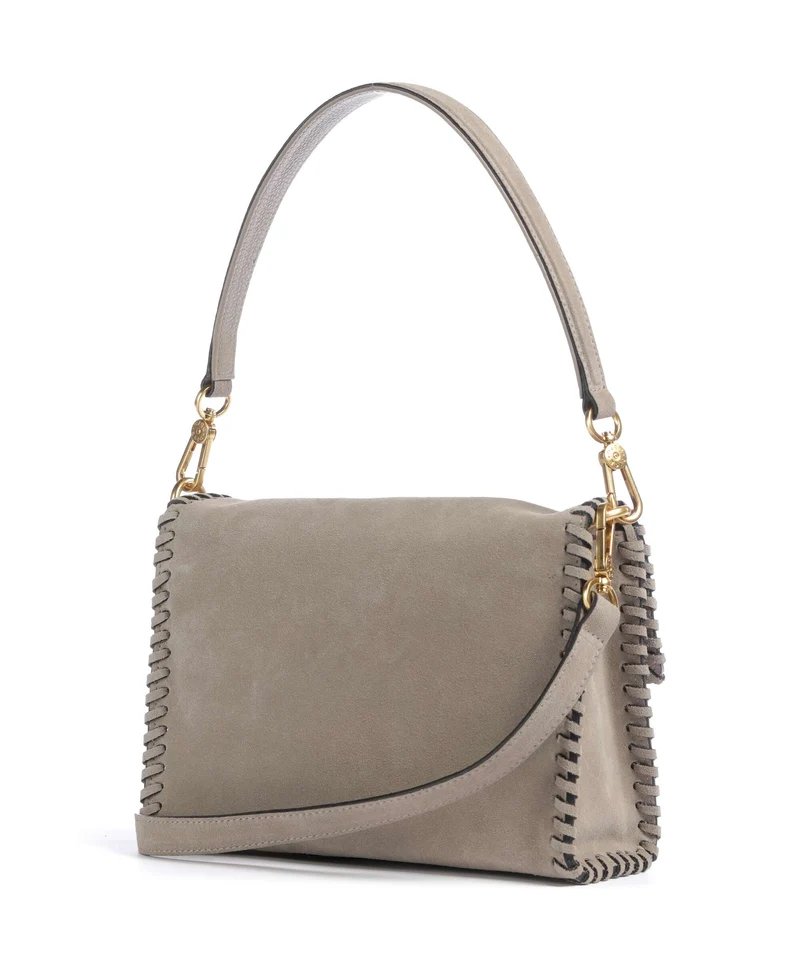 Abro Suede Temi Stitch Schultertasche siena