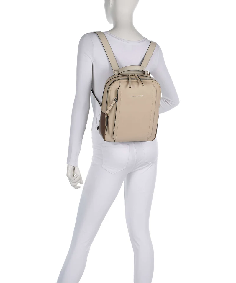 Piquadro Circle Rucksack beige/cuoio