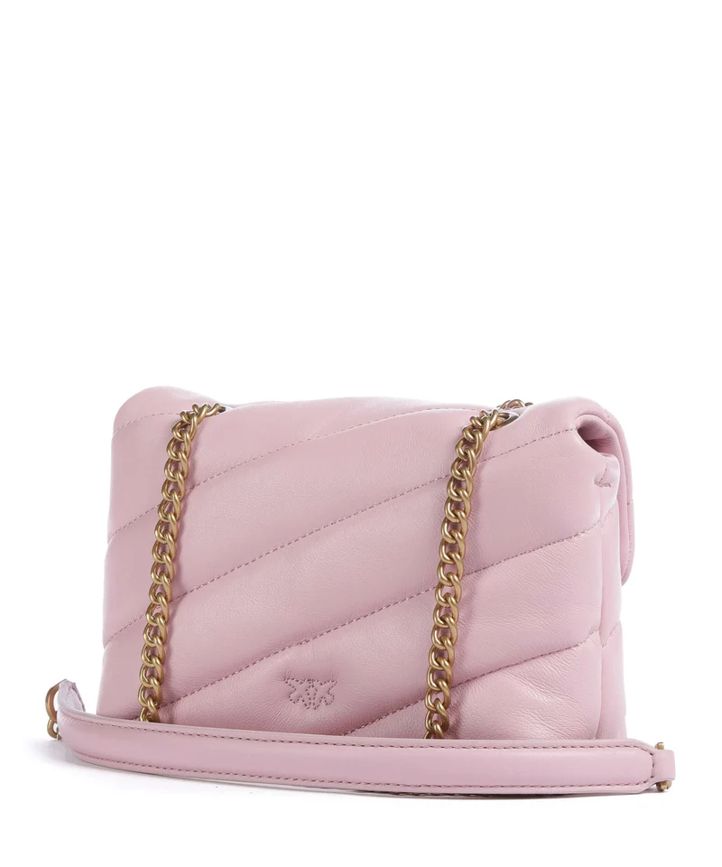 Pinko Love Puff Baby Schultertasche rosa chiaro/antique gold