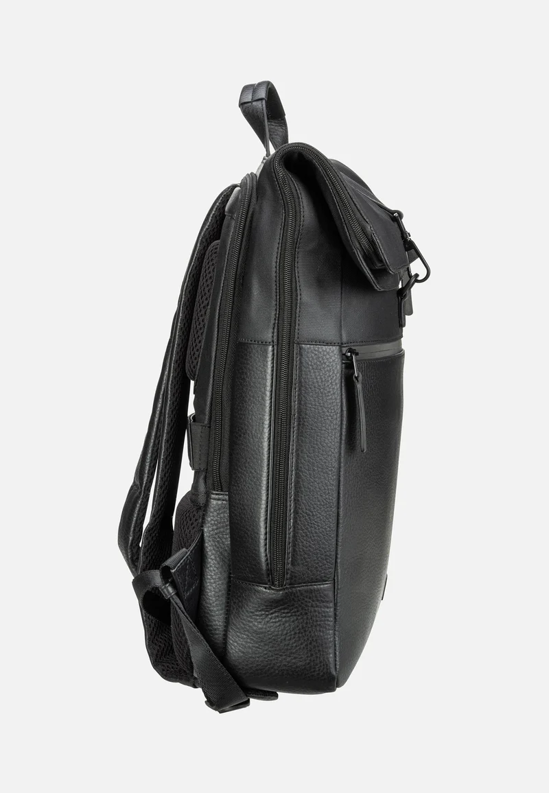 Stockholm Courier Black - Rolltop Rucksack