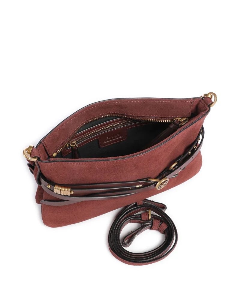 Pinko Belt Mini Schultertasche burgundy wine/antique gold