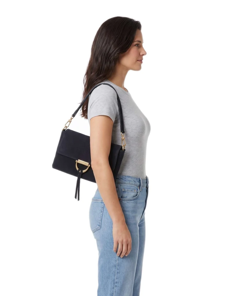 Abro Suede Temi Schultertasche navy