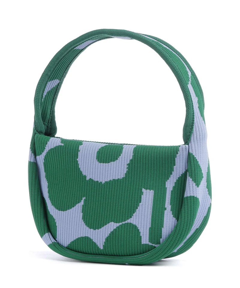 Marimekko Knitted Unikko Handtasche dark green/blue