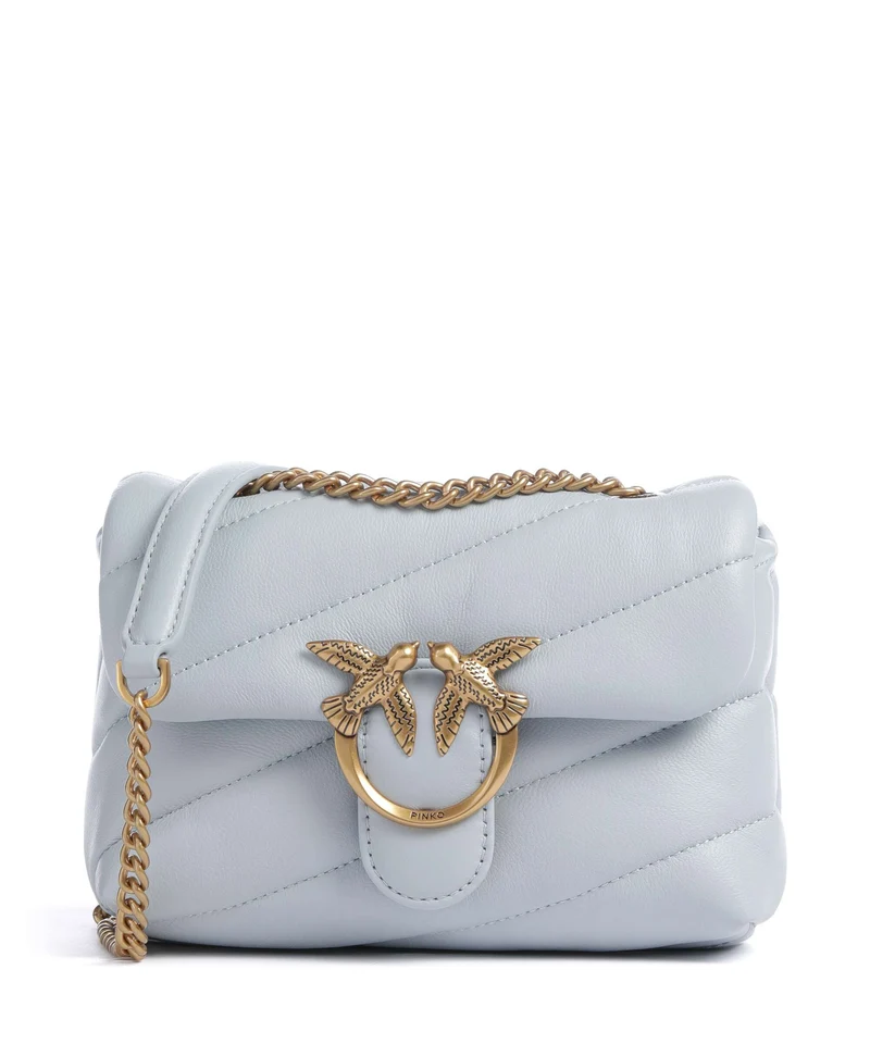 Pinko Love Puff Baby Schultertasche azzurro celeste/antique gold
