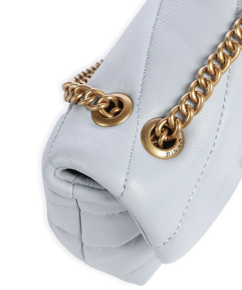 Pinko Love Puff Baby Schultertasche azzurro celeste/antique gold