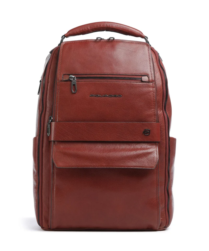 Piquadro Solm Laptop-Rucksack cuoio