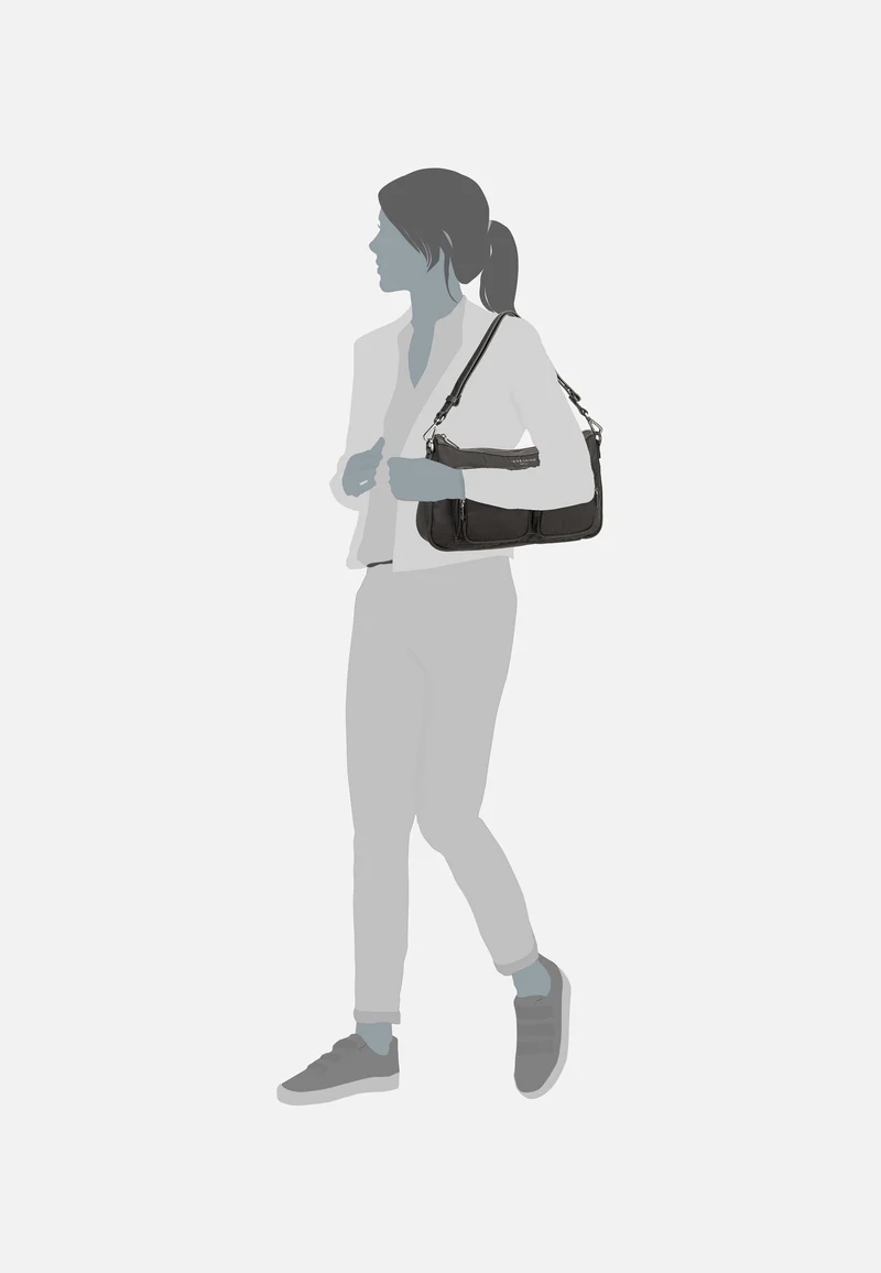 Maia M Nylon Black - Umhängetasche