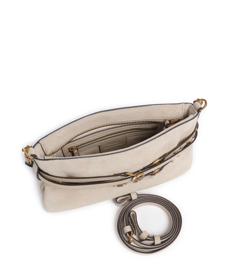 Pinko Belt Mini Schultertasche beige/grigio fumo/antique gold