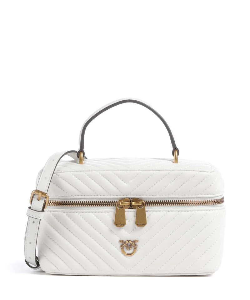 Pinko Vanity Mini Handtasche bianco nembo/antique gold
