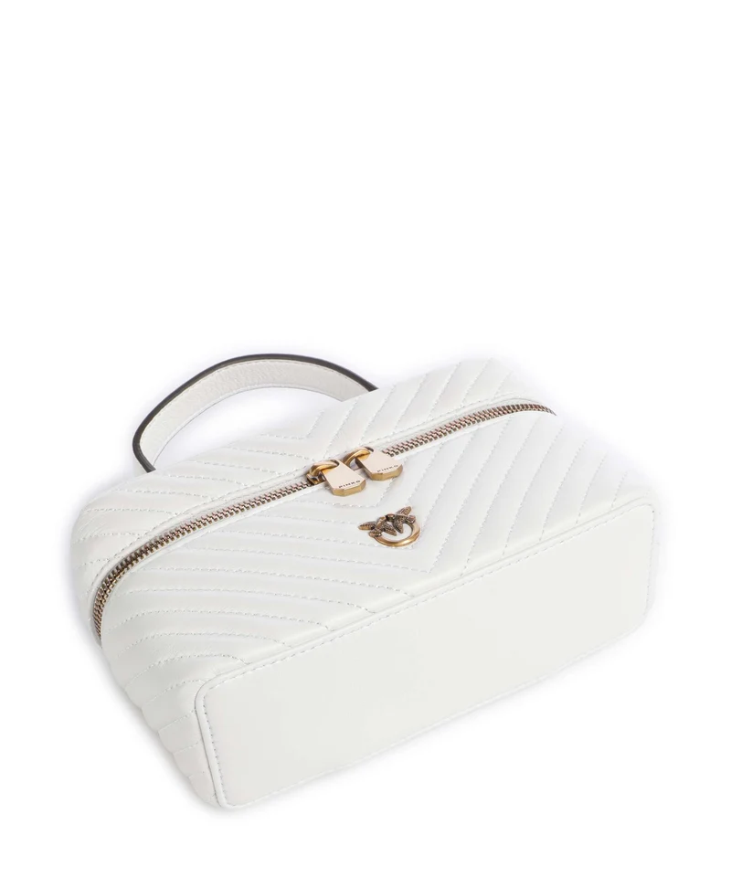 Pinko Vanity Mini Handtasche bianco nembo/antique gold