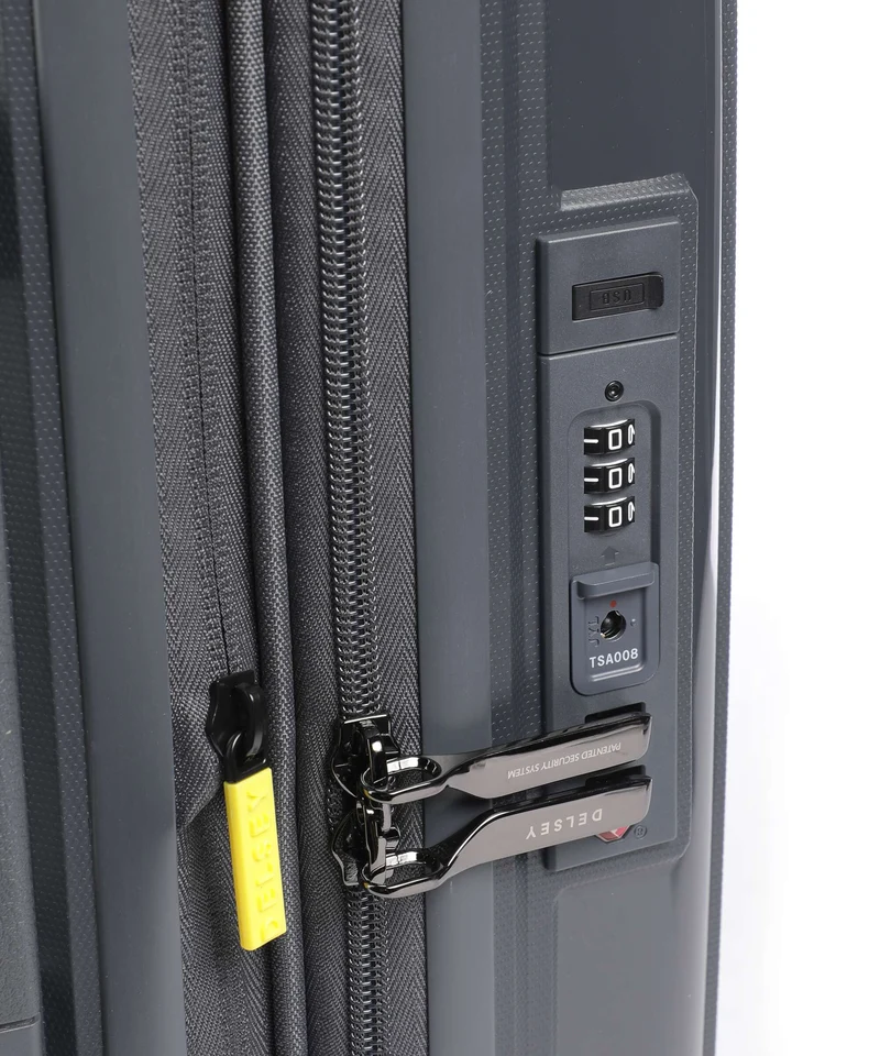 Delsey Paris Lutece Slim 4-Rollen Trolley graphite