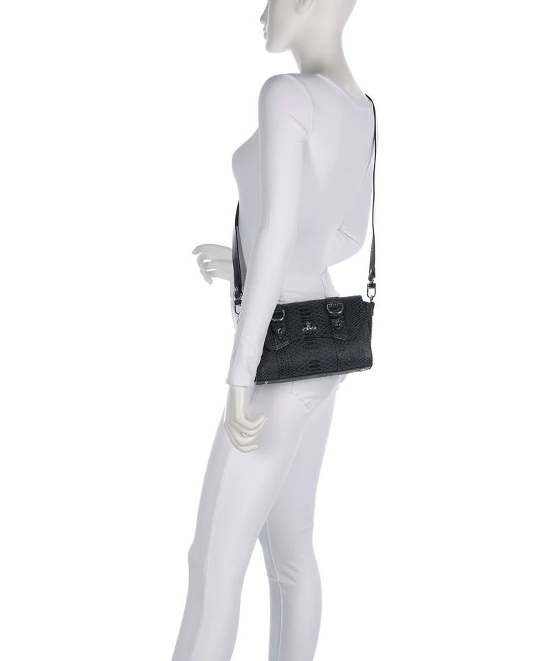 Vivienne Westwood Kimmy Snake Effect Umhängetasche dark grey