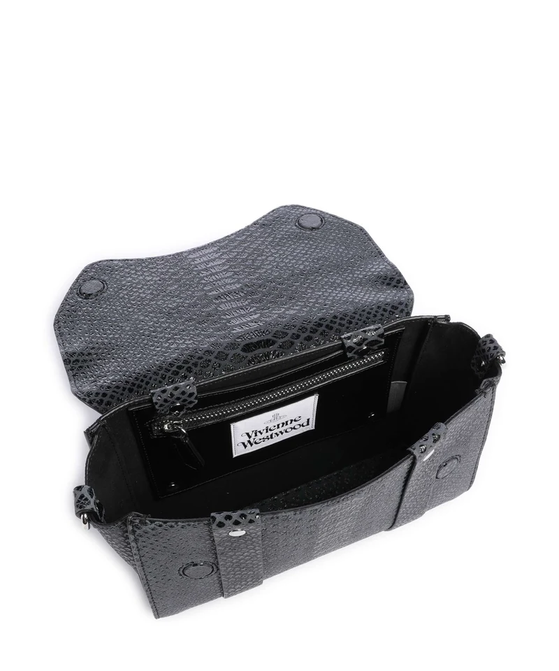 Vivienne Westwood Kimmy Snake Effect Umhängetasche dark grey