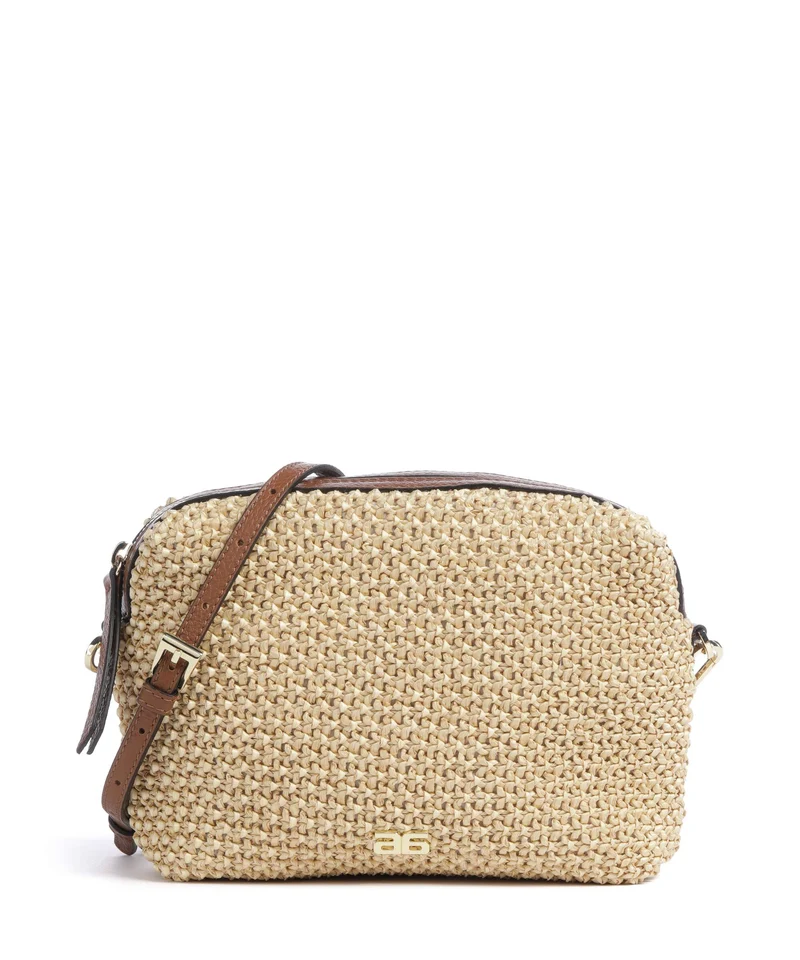 Abro Maglia Raffia Kaia Umhängetasche natural/nut