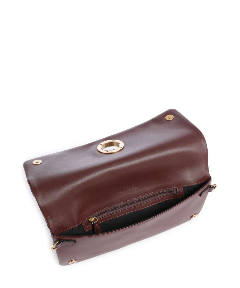Pinko Click Soft Classic Umhängetasche burgundy wine/antique gold