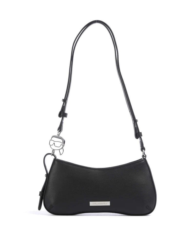 Karl Lagerfeld Ikon Smooth Schultertasche black